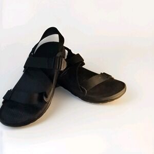 Chaco Lowdown Sandal Mens 9 Black Sport Sandal Adjustable Strap Hiking Comfort